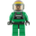 LEGO A-Aile Pilote avec Vert Jumpsuit (Transparent Marron Noir Visière) Minifigurine