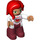 LEGO Adult avec Longue rouge Cheveux, blanc Haut avec Watermelon Duplo Figure