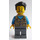 LEGO Adventurer with Black Short Hair and Baby Carrier Minifigure