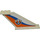 LEGO Aircraft Tail 12 x 2 x 5 with Coast Guard Logo and Blue and Orange Waves Pattern (Both Sides) Sticker (18988)