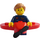 LEGO Airplane Girl minifiguur