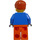 LEGO Airport Worker W Pomarańczowy Kombinezon Minifigurka