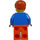 LEGO Airport Worker in Oranje Overalls minifiguur