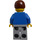 LEGO Airport Worker mit Blau Jacke, Weiß Hemd und Tie, Flugzeug Logo, Ausweis, Medium Stone Grau Pants, Smiling Gesicht, und Reddish Braun Haar Minifigur