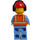 LEGO Airport Worker med orange Construction Jakke Minifigur