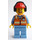 LEGO Airport Worker med orange Construction Jakke Minifigur