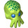 LEGO Alien Head with Mouth Tentacles and Green Spots (18996)