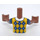 LEGO Aliya (Yellow/Blue Diamond Shirt) Friends Torso (73141 / 92456)