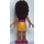 LEGO Andrea Polka Dot Topp och Bright Ljus Orange Miniskirt Minifigur