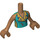 LEGO Andrea met Gold en Turquoise Muziek Top Friends Torso (92456)