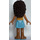 LEGO Andrea with Medium Azure Skirt and Bright Light Orange Top Minifigure