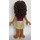 LEGO Andrea mit Beige Shorts und Beige oben mit Bright Licht Orange Chevron Streifen Minifigur