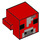 LEGO Dier Hoofd met Mooshroom Hoofd met Nose Patroon 2 met Neuspatroon 2 (26160 / 28288)