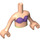 LEGO Ariel Torso Girl met Shells Bikini Top Patroon (92456)