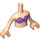 LEGO Ariel Torso Girl with Shells Bikini Top Pattern (92456)