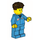 LEGO Astronaut in Blauw Uniform - Mannelijk Minifiguur