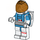 LEGO Astronaut med Metallisk guld Visir Minifigur