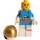 LEGO Astronaut med Metallisk Guld Visir Minifigur