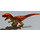 LEGO Atrociraptor Dinosaur Tan and Orange with Dark Red stripes