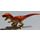 LEGO Atrociraptor Dinosaure Tan et Orange avec Dark rouge Rayures