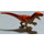 LEGO Atrociraptor Dinosaurus Tan en Oranje met Dark Rood Strepen