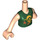 LEGO Autumn (Dark Green Shirt, Gold Mushrooms Top) Friends Torso (92456 / 100811)