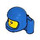 LEGO Baby Hoofd met Pupiles met Blauw Ruimtehelm en Lucht Tanks (101021)