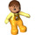 LEGO Baby with Bright Light Orange Romper with Bee Pattern and Pacifier Minifigure