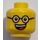 LEGO Bad Cop Minifigure Head (Recessed Solid Stud) (3626 / 16105)