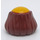 LEGO Bald Hoofd Top met Bruin Haar (15491 / 15637)