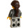 LEGO Bank Teller with Magenta Scarf and Ponytail Minifigure with Brown Eyebrows