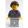 LEGO Bank Teller with Magenta Scarf Minifigure with Black Eyebrows