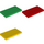 LEGO Baseplates, Green, rouge et Jaune 814-1