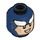 LEGO Batman - Classic TV Series Minifigure Head (Recessed Solid Stud) (3626 / 77231)