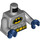 LEGO Batman Torso med Gul Bælte og Sort på Gul Flagermus Oval (973 / 76382)