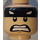 LEGO Batman with Black Suit and Yellow Belt with Grin / Scared Face Minifigure Head (Recessed Solid Stud) (3626 / 20735)