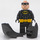 LEGO Batman met Zwart Pak en Geel Utility Riem met Stern / Open Mond Minifiguur