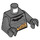 LEGO Batman with Dark Stone Gray Suit and Gold Belt with Gray Hands Minifig Torso (973 / 76382)