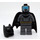 LEGO Batman mit Dark Stone Grau Anzug und Gold Gürtel mit Tauchgerät Maske Kopf Minifigur