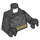 LEGO Batman mit Ein(e) Piece Cowl und Umhang mit Complex Fledermaus Logo Minifigur Torso (973 / 76382)