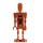 LEGO Battle Droid (Donkeroranje) met Rug Plaat Minifiguur