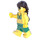 LEGO Beach Person with White Dotted Green Bikini Minifigure