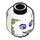 LEGO Beetlejuice Minifigure Head (Recessed Solid Stud) (3626 / 34320)