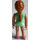 LEGO Belville Female, Princess Flora, Medium Green bathing suit, dark orange hair, green eyes Minifigure