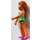 LEGO Belville Female, Princess Flora, Medium Green bathing suit, dark Oranje Haar, green Ogen minifiguur