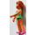 LEGO Belville Female, Princess Flora, Medium Green bathing suit, dark orange hair, green eyes Minifigure