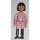 LEGO Belville Girl with Pink Shirt with Stars Minifigure