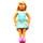 LEGO Belville Pop Singer Girl mit Swimsuit mit Magenta und Light Green Star mit Silber Sequins