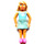 LEGO Belville Pop Singer Girl with Swimsuit with Magenta and Light Green Star with Silver Sequins