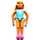 LEGO Belville Pop Singer Girl with Swimsuit with Magenta and Light Green Star with Silver Sequins Minifigure